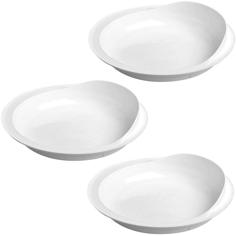 Providence Spillproof 9 Scoop Plate HighLow Adaptive Bowl 3 Pack Dish for Disabled Handicapped and Elderly Adults with Special Needs from Parkinsons Dementia Stroke or Tremors PSC 996